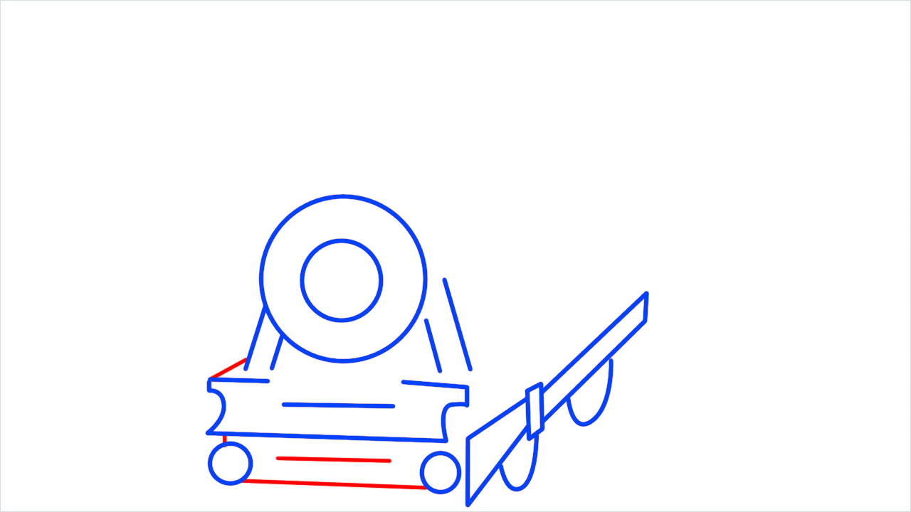 How to draw Train engine step (8)