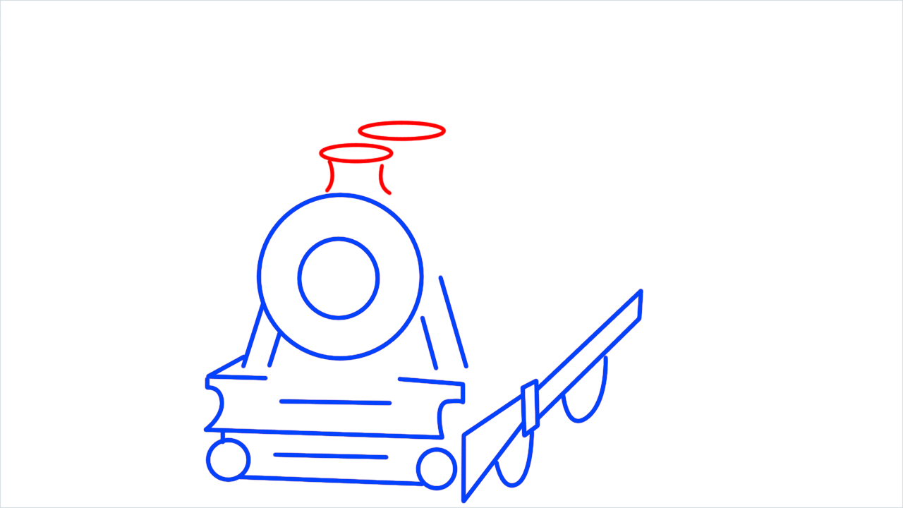 How to draw Train engine step (9)