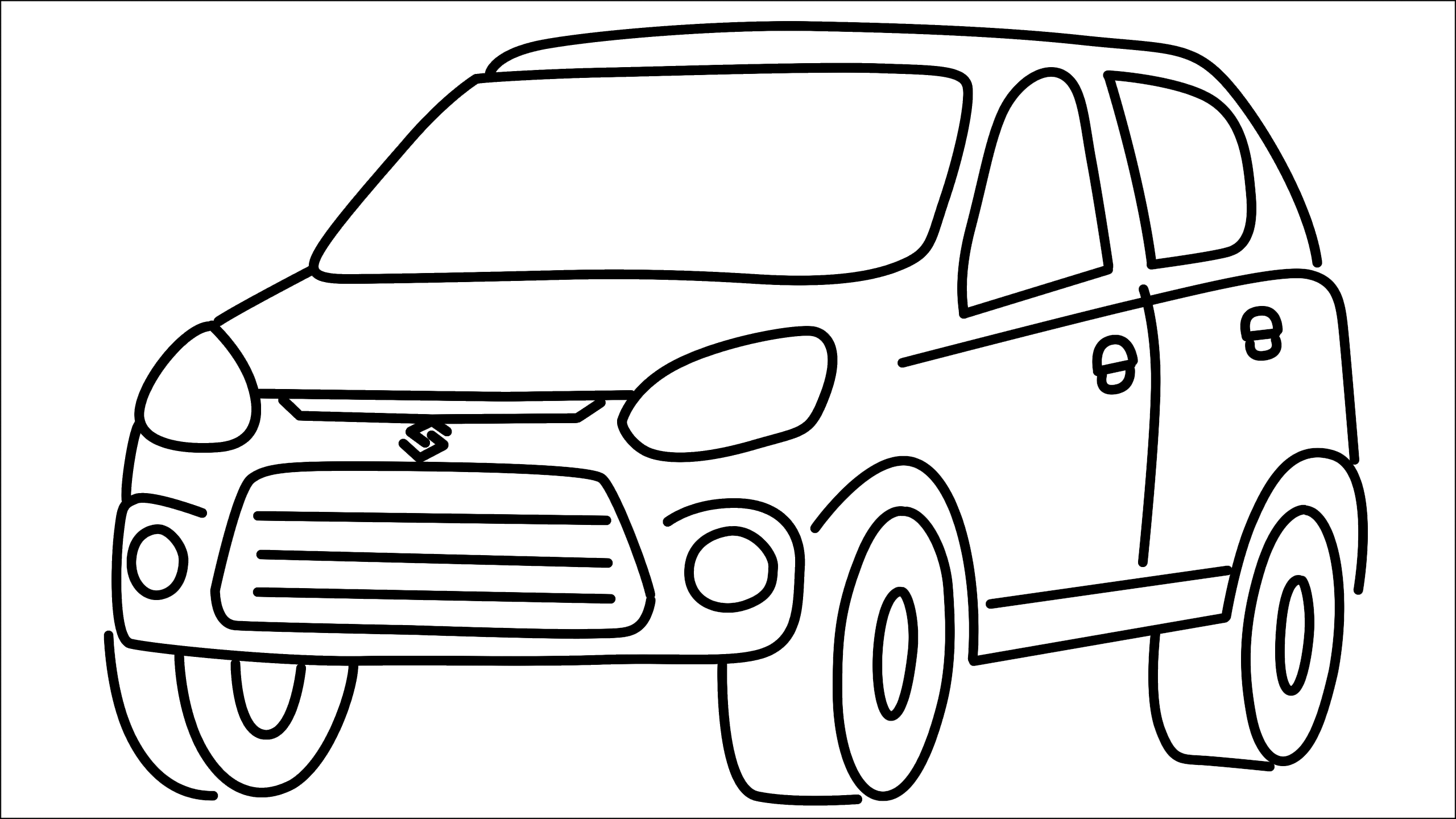 How to draw Alto 800 step by step for beginners
